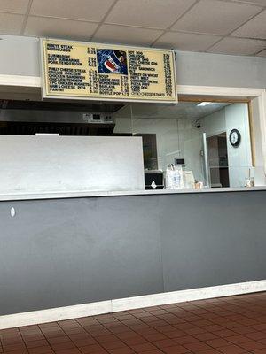 Front counter and menu board