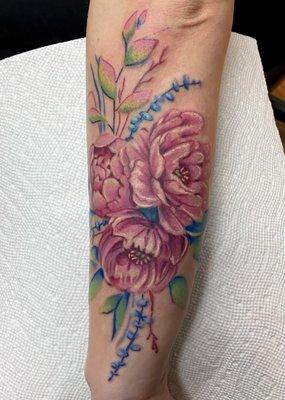 Flower tattoo by Shred