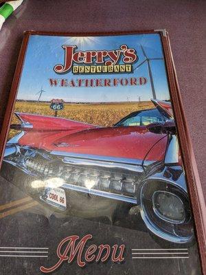 Jerry's menu cover