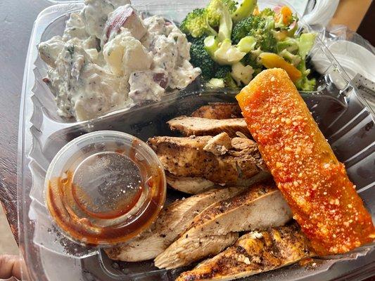 Balsamic Chicken Breast with Potato Salad and Broccoli Salad