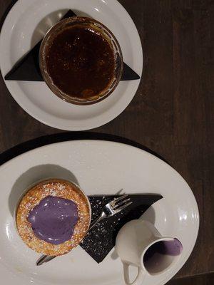 Dessert - stunning chocolate creme brulee and delicious & fluffy lemon souffle with a blueberry sauce that was over the top.