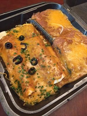 Beef enchiladas plate