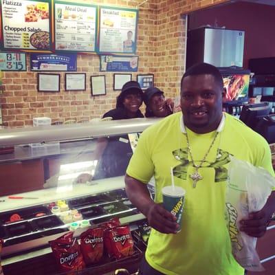 Celebrity subway strikes again. Keith Adams stopped by @subwaysandtown to #eatfresh