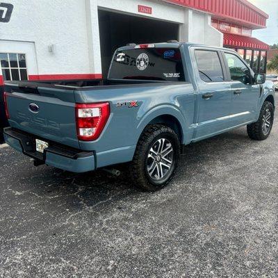 Post repair on 22 Ford F150 damaged bedside