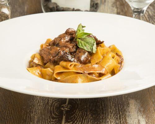 The Last Stop Pasta - pappardelle with short rib stroganoff