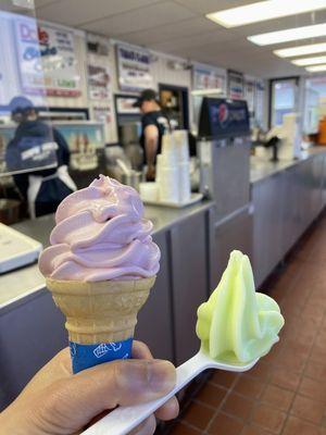 Kid's Size Blackberry, Sample of Dole Whip (lime)