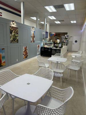 Inside of Ice cream and fresh Juice store