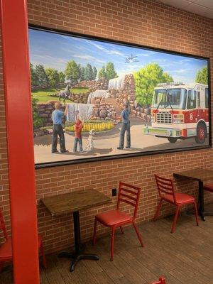 Painting at Firehouse Subs in Wichita Falls, Texas.