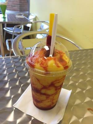 Mango and chamoy smoothie