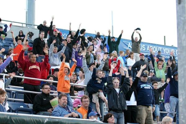 T-Shirt Toss at the AquaSox