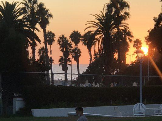 View from their patio seating. Watching the sunset.