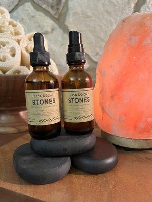 Hot stones and aromatherapy used in our Dōson Stones massage package!