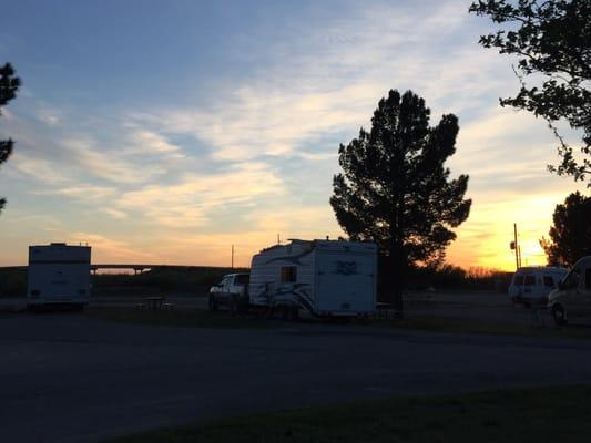 Sunset at the RV park