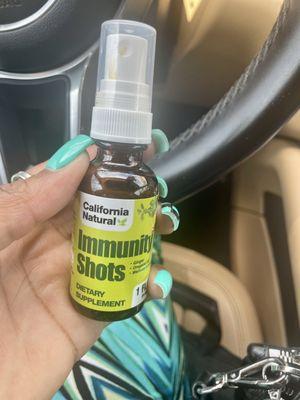 Immunity shot spray! Love this spray and the taste.