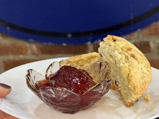 Cranberry Orange Scone w/ a side of Jelly