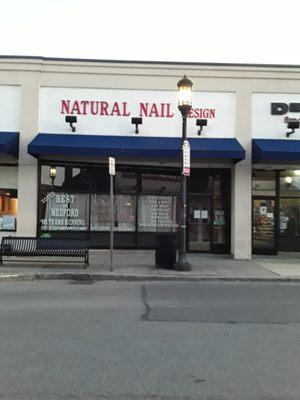 Front of Natural Nail Design