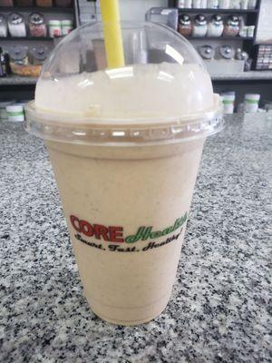 Peach cobbler healthy meal smoothie $9 a la cart