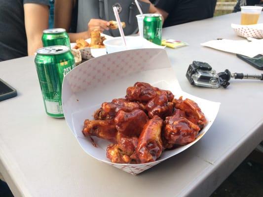 BBQ wings :) 25 cents each!! YAY FOR WING NIGHT!