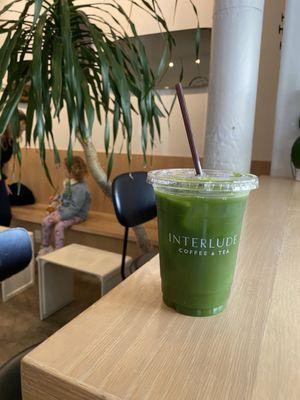 Iced Matcha Americano (large, uji matcha)