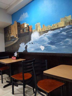 Beautiful mural in main dining room