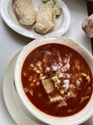 My husband's beloved menudo! How he has missed it! We are so glad they opened again!