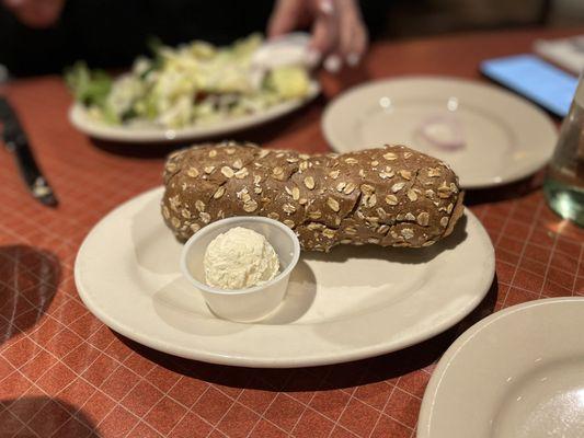 Nice, soft warm bread, with soft butter, too