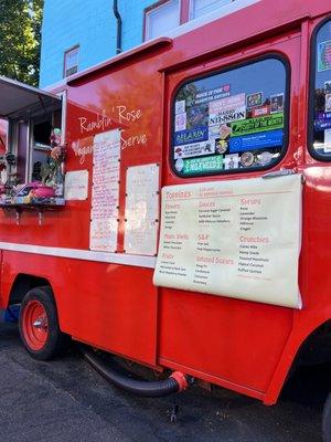 Menu and the cutest cart