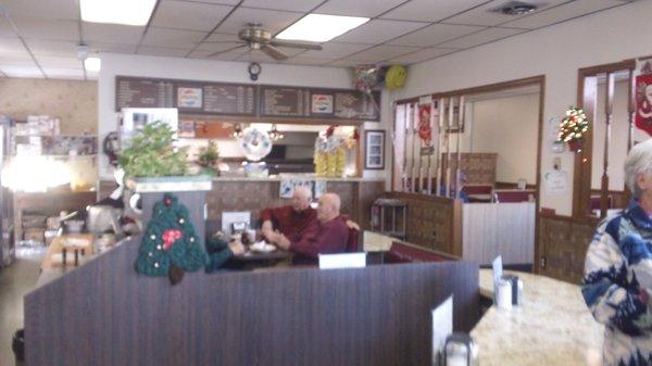 Main dining area, looking towards the back room/dining area.