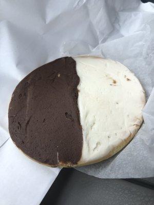 Black and white cookie or half-moon Cookie depending on where are you from