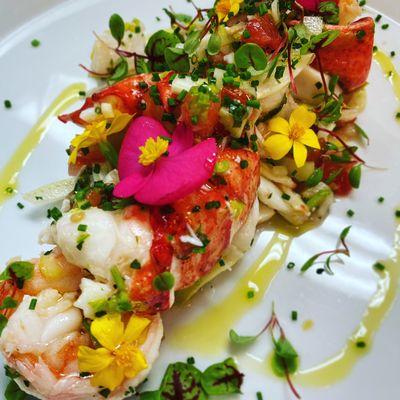 Seafood salad with Maine lobster, scallops, shrimp and jumbo lump crab