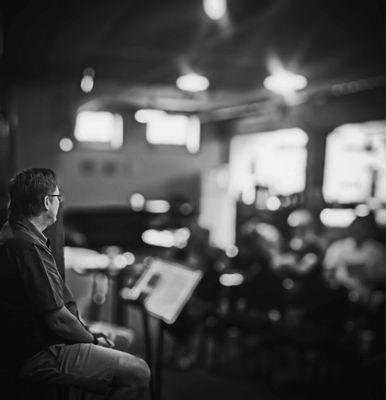 Pastor looking over the congregation