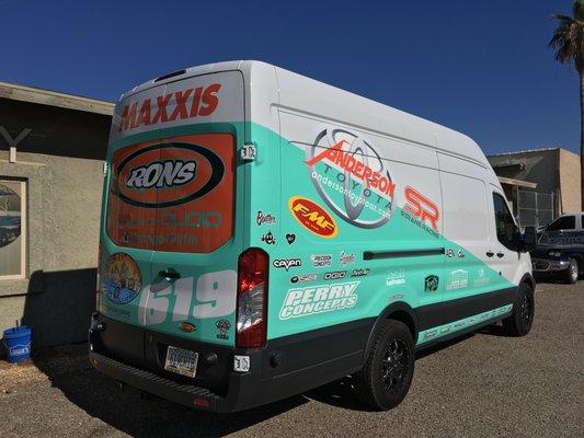 Sprinter Van 3/4 Wrap With Race Decals