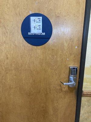 Restroom closed 04/2023