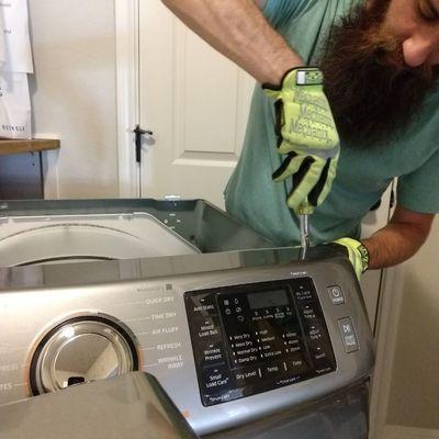 Appliance repair. Repairing a Samsung dryer.