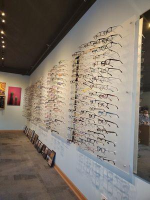 Wall of any kind of glasses you'll ever need