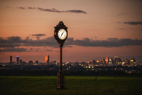 An Electric Cambridge model clock at Granite Links in Quincy, Massachusetts.