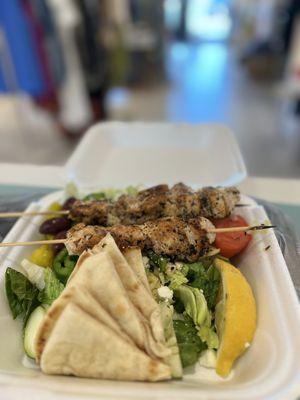 Chicken Souvlaki Salad!!