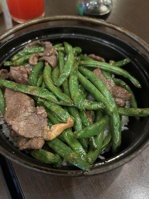 Goncho Beef with Green Beans Lunch