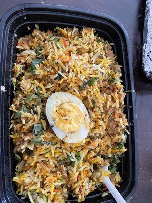 Biryani rice with chicken