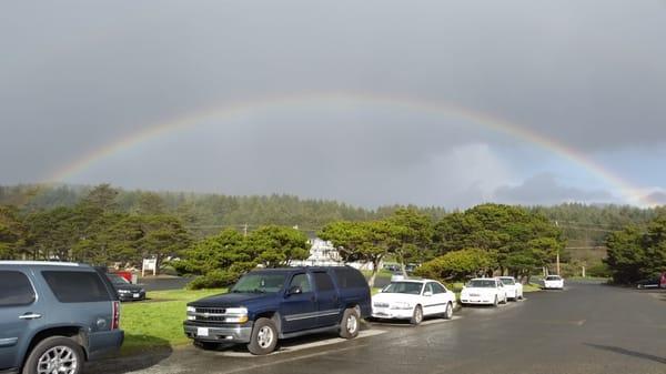 Rainbow after the hailstorm.