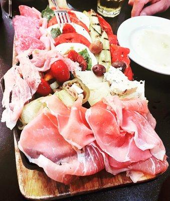 The Chef Antipasto. This is made fresh to order on the spot. Even the meat is sliced right then. Out of this World delicious, amazing