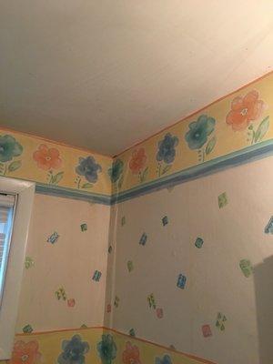 damage to drywall, paint an wall paper