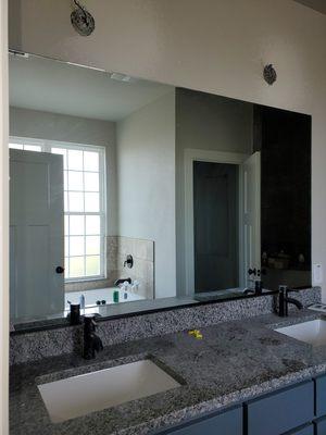 Some beautiful mirror work we completed on a home in an up and coming development in Princeton!