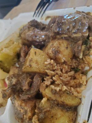 Curry goat up close