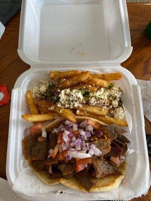 Spicy Gyro with Greek fries