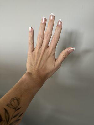 Acrylic French tip chrome