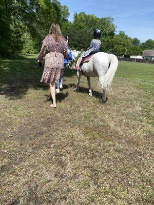 Unicorn rides for birthday girl