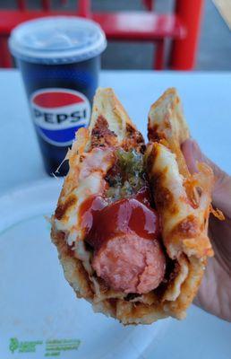 hot dog pizza