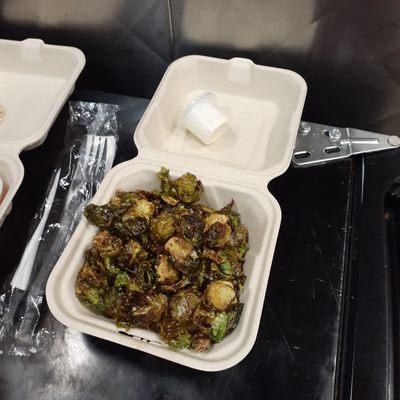 Fried Brussel Sprouts in White Sauce...YUMMY!!!!