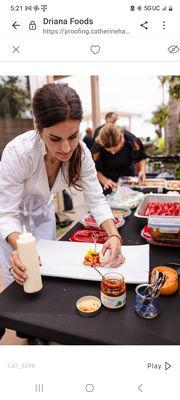 Chef Adriana plating